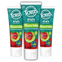 Creme dental infantil com flúor Tom's of Maine Sabor Morango Divertido