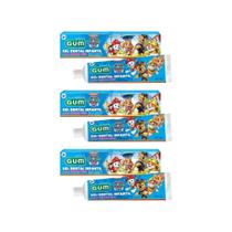 Creme Dental Infantil Gum 50G Paw Patrol Chiclete- Kit C/3Un