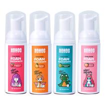 Creme Dental Infantil NOHOO com Espuma - 60ml (Morango, Laranja, Pêssego e Melão)