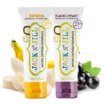 Creme Dental Jack N' Jill Banana e Groselha Negra 50g Pacote com 2 Creme Dental Jack N' Jill Banana e Groselha Negra 50g Pacote com 2