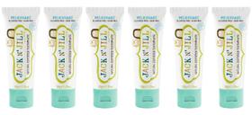 Creme Dental Jack N' Jill Milkshake 50g Kit com 6 Sem Flúor