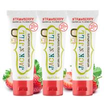 Creme dental Jack N' Jill Natural Toddler 1-3 anos de morango