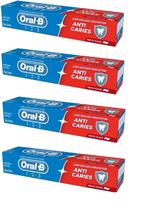 Creme Dental Oral-B 123 Anticáries Menta Suave 70g Kit com 4 unidades