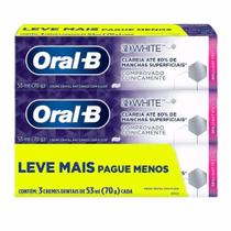 Creme Dental Oral B 3D White Brilliant Fresh 70g Leve 3 Pague 2 - Oral -B