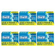 Creme Dental Oral-B 4 em 1 - 70g - 6 Pacotes com 6 unidades cada