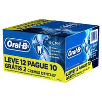 Creme Dental Oral-B 4 em 1 70g - Embalagem com 12 Unidades