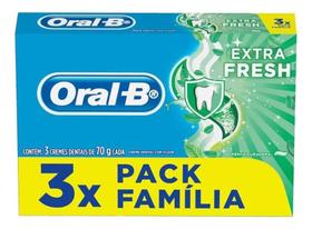 Creme Dental Oral-b Extra Fresh 3 Unidades 70g