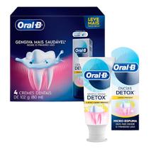 Creme Dental Oral-b Gengiva Detox Kit 4 Unidades