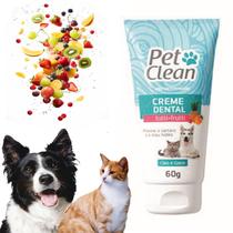 Creme Dental Pasta de Dente Pet Clean 60g Cães Gatos Oferta
