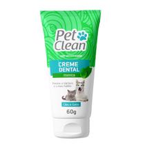 Creme Dental Pet Clean Menta Para Cães E Gatos 60 G