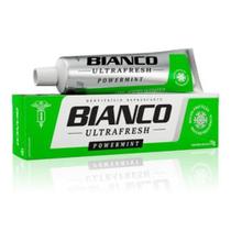 Creme Dental Powermint Bianco 70g - Com flúor e formulação exclusiva de mentol e hortelã.