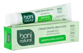 Creme Dental Sem Fluor Menta e Malaleuca 90g Vegano Boni Natural