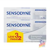 Creme dental sensodine 50g branqueador C/3 Unds Creme dental sensodine 50g branqueador C/3 Unds