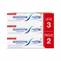 Creme Dental Sensodyne Rápido Alívio Sensibilidade 3 Unidades Creme Dental Sensodyne Rápido Alívio Sensibilidade 3 Unidades