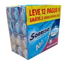 Creme Dental Sorriso Tripla Limpeza Completa com 12 Unidades