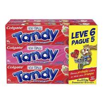 Creme Dental Tandy Morango + Tutti Frutti 50g Leve 6 Pague 5 - Embalagem com 6 Unidades