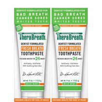 Creme dental TheraBreath Mild Mint 2x113 g com aloe vera