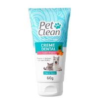 Creme dental tutty frutti para cachorro e gato pet clean 60g