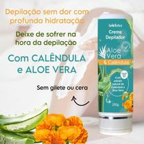 Creme Depila Sem Dor Axila Virilha Pernas Calêndula e Aloe Vera