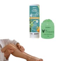 Creme Depila Sem Dor E Gel Calmante Calêndula & Aloe Vera