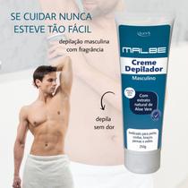 Creme Depilador Masculino Perfumado Para Homens Depilação Peito Costas Braços Pernas e Axilas Depilação Sem Dor