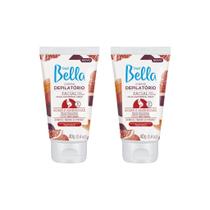 Creme Depilatorio Depil Bella Facial Roma 40G - Kit Com 2Un