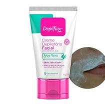 Creme Depilatório Facial Feminino Forte Remoção Pelos Depilflax 50g Depilação Indolor