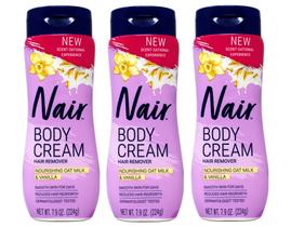 Creme Depilatório Nair Leite de Aveia e Baunilha Nutritivo 224g x3 Creme Depilatório Nair Leite de Aveia e Baunilha Nutritivo 224g x3