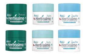 Creme Desodorante Herbíssimo Kit Com 6 Unid De 55g Prot 48h