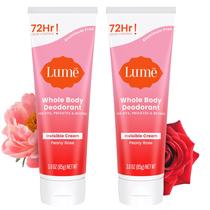 Creme Desodorante Lume Whole Body Invisible 90mL x2 - Peony Rose