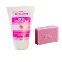 Creme Esfoliante Clareador de Rosa Mosqueta + Sabonere RosaMosqueta Clareia e hidrata a pele