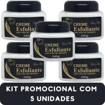 Creme Esfoliante San Jully com Sebo de Carneiro Pote 240g Kit Promocional 5 Unidades