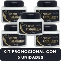 Creme Esfoliante San Jully com Sebo de Carneiro Pote 240g Kit Promocional 5 Unidades