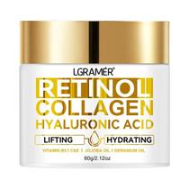 Creme Facial Anti-Idade com Retinol - Hidratante, Removedor de Rugas com Colágeno e Ácido Hialurônico