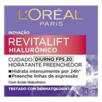 Creme Facial Anti-Idade L'Oréal Paris Revitalift Hialurônico Diurno FPS20 49g L'oreal 49g