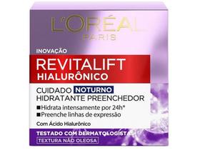 Creme Facial Anti-idade Loreal Paris Revitalift - Hialurônico Noturno 49g