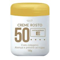 Creme Facial Anti Rugas Marcas Rosto Vitamina E Colágeno 50 anos Lucys 100g