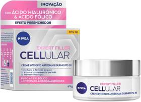 Creme Facial Antissinais Nivea Celular Expert Filler Dia 30 fps - Antirrugas Creme Facial Antissinais Nivea Celular Expert Filler Dia 30 fps - Antirrugas