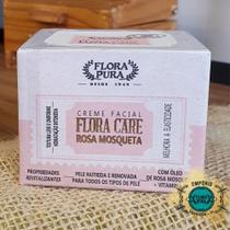 Creme facial flora care rosa mosqueta - FLORA PURA
