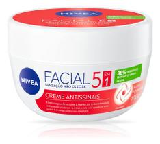 Creme Facial Nivea Antissinais 5 Em 1 - Não Oleosa 100g