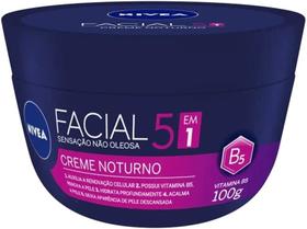 Creme Facial Noturno 5 em 1 Nivea 100g Creme Facial Noturno 5 em 1 Nivea 100g