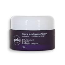 Creme Facial Noturno Resveratrol Vegano Antienvelhecimento 45g - Piatan Natural