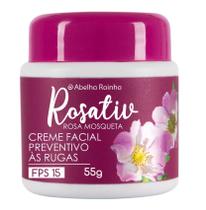 Creme Facial Preventivo as Rugas Fps 15 Rosa Mosqueta Rosativ 55g Abelha Rainha Creme Facial Preventivo as Rugas Fps 15 Rosa Mosqueta Rosativ 55g Abelha Rainha