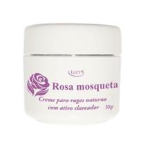 Creme Facial Rosa Mosqueta - Para Rugas e Manchas Escuras - Antirrugas e Clareador Noturno - Lucys 30g Creme Facial Rosa Mosqueta - Para Rugas e Manchas Escuras - Antirrugas e Clareador Noturno - Lucys 30g