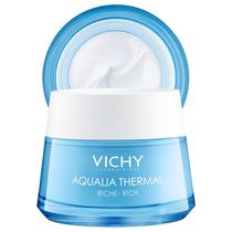 Creme facial Vichy Aqualia Thermal Rich para pele seca e extra seca, hidratante facial com ácido hialurônico hidratante de origem natural, suaviza e h