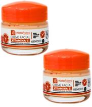 CREME FACIAL VITAMINA C RENOVIT NANOTECNOLOGIA 30gr NATUFLORES 2un