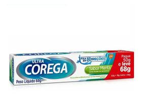 Creme Fixador de Dentadura Ultra Corega Max Fixação + Refrescância Menta 70g Creme Fixador de Dentadura Ultra Corega Max Fixação + Refrescância Menta 70g