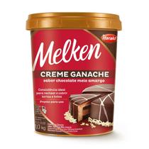 Creme Ganache Chocolate Meio Amargo Melken 1Kg Harald