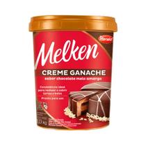 Creme Ganache Melken Sabor Chocolate Meio Amargo 1,0kg Harald