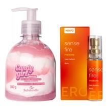 Creme Gel Beijável Aromatizante Perfume Feromonios SenseFire Creme Gel Beijável Aromatizante Perfume Feromonios SenseFire